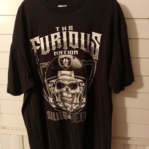 Furious Nation Black Silver Skull Shaka Wear Raiders Las Vegas Oakland 3XL Big